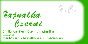 hajnalka cserni business card